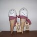 Set of 2 Primitive Snow Cone Ornaments/Tucks/Bowl Fillers