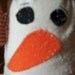 Large Primitive Glittery Snowman Lamp