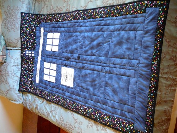 TARDIS Dr. Who lap quilt