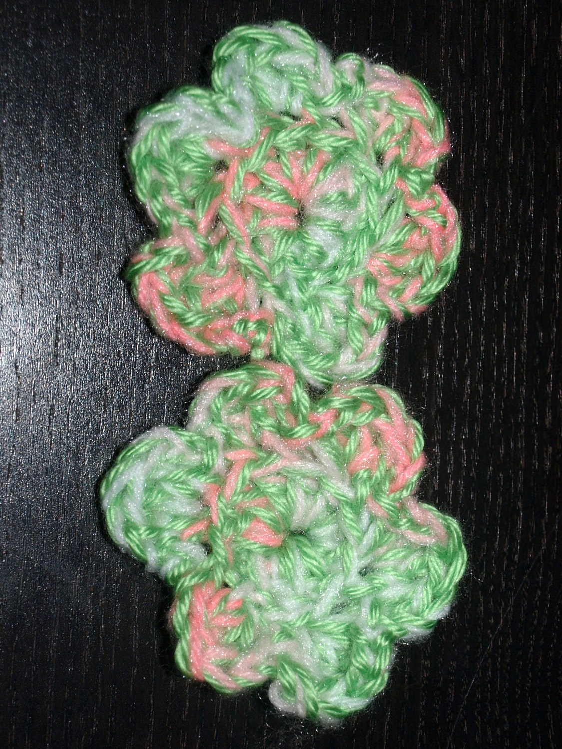 dual color crochet flowers- set of 10