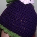 crocheted purple plum hat for kids
