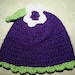crocheted purple plum hat for kids
