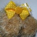 yellow polka dot doggie bow, or girl's bow