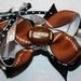 football hair bow- perfect accessory for watching the big game