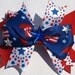 red white and blue - patriotic stars hair bow - independence day