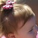 hot pink and black skull and cross bones bow- girly skull bow- girls punk accessories