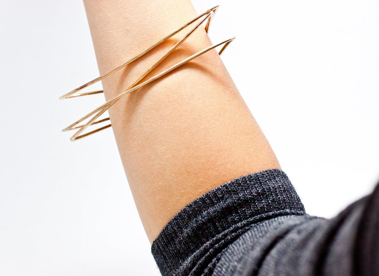 Triangle Trio Brass Bangles