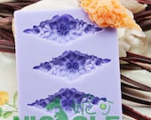 F0167 3-hole Mini Cake Decorating Molds Silicone Resin Molds Jewlery Molds Silicone Chocolate Molds