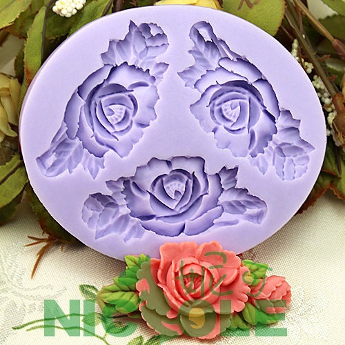 F0199 Flower Mold Souvenir Polymer Clay Molds Resin Mold Silicone Pendant Mold Hair Accessory Mold Home Decoration Molds