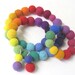 Needle Felted Rainbow Necklace Set