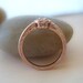 Diamond Engagement Ring Diamond Halo 14K Rose Gold Pink Gold Hand Engraved