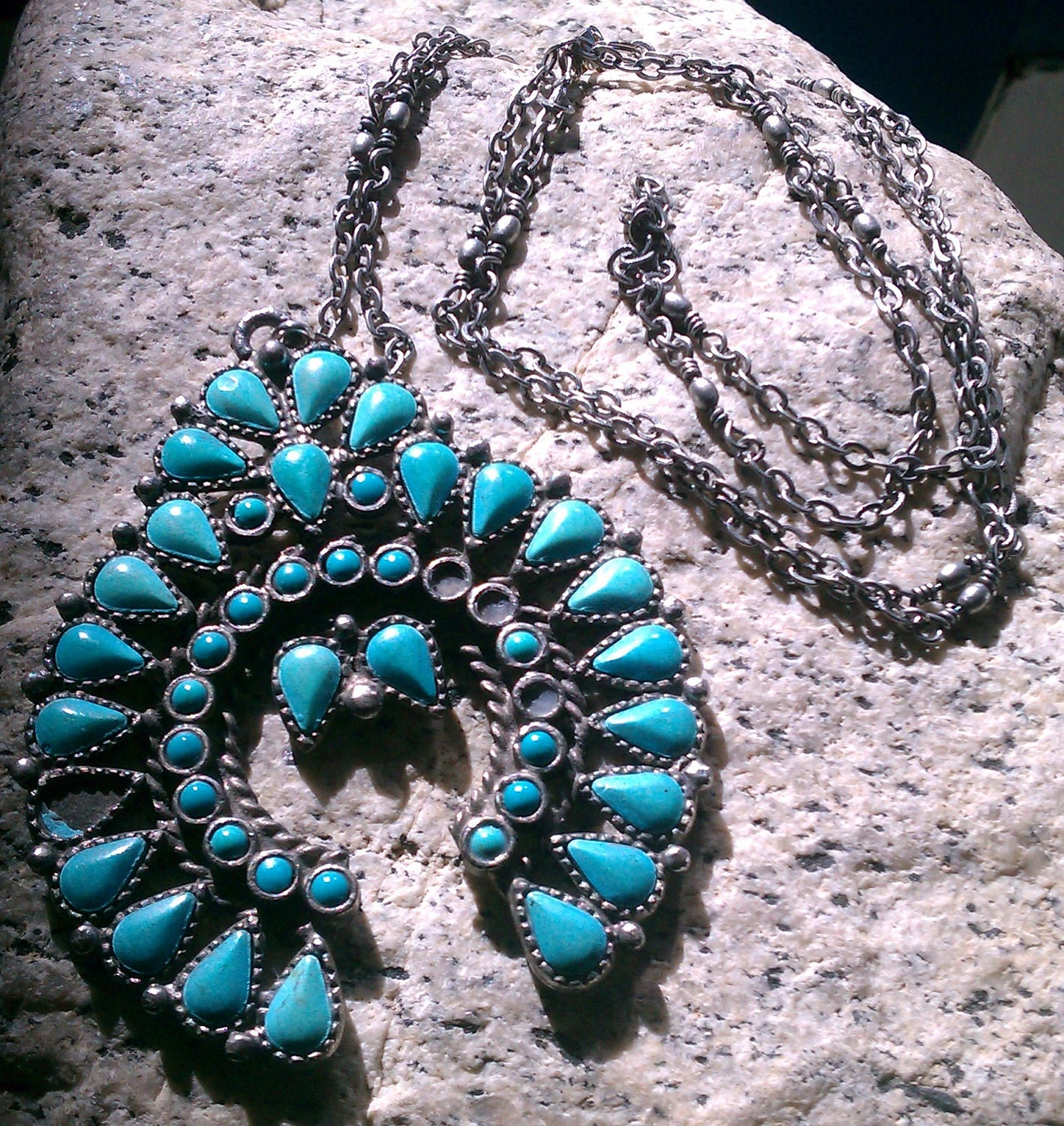 Turquoise Blossom Vintage necklace