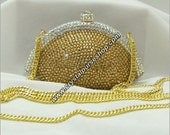 GOLDEN BIRD SWAROVSKI Crystallized Evening Clutch Bag