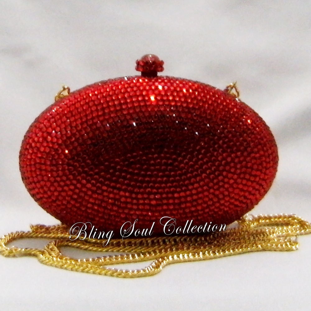 Red Egg Swarovski Crystal Party Bag