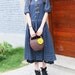 Drawstring Evening Dress Gown/ Polka Dots Long Sundress - Custom Made
