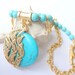 Reserved Turquoise Gold Necklace