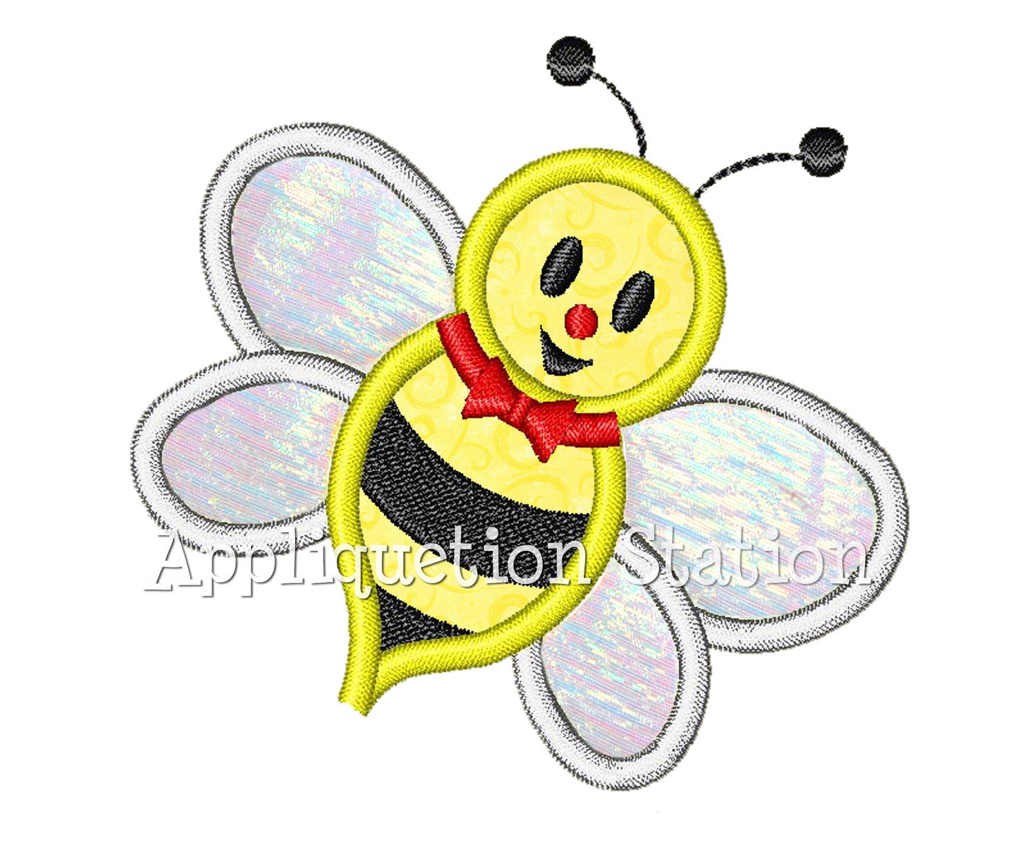 Honey Bumble Bee Applique Machine by AppliquetionStation on Etsy