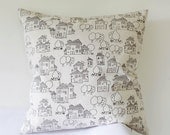 Linen pillow covers beige children - decorative covers - throw pillows - shams 20x20 - for sale