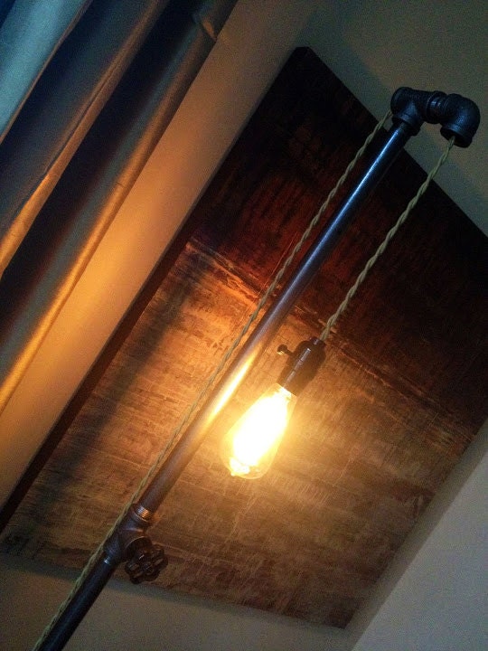 Edison Light Floor Lamp - Plumbing Pipe Lamp - Steampunk Furniture - Mod Lamp