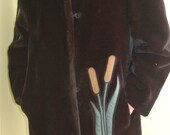 faux FUR women's coat vintage mad men style CAT TAILS  jacket by Borg Laska size 10
