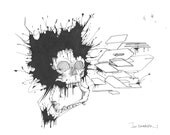 Living Information - Information SuperHighway. Ink, 11x17'''. What is Information & What is the Brain... Abstract. Geometrical. PRINT
