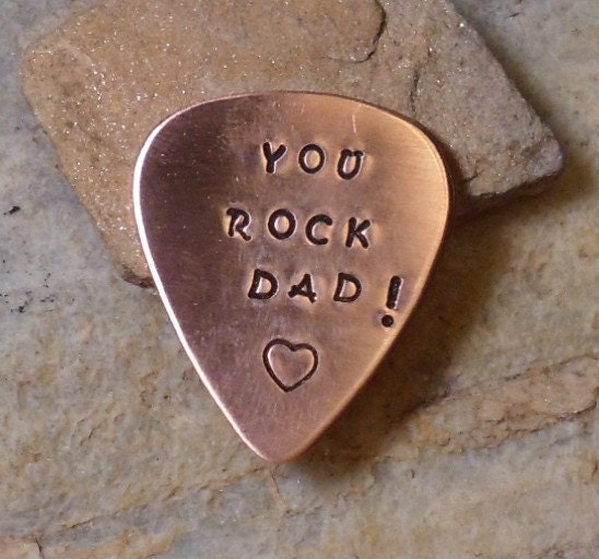 Personalized Guitar Pick & Black Leather Guitar Pick Holder/ Nickel Silver Guitar Pick/ Fathers Day