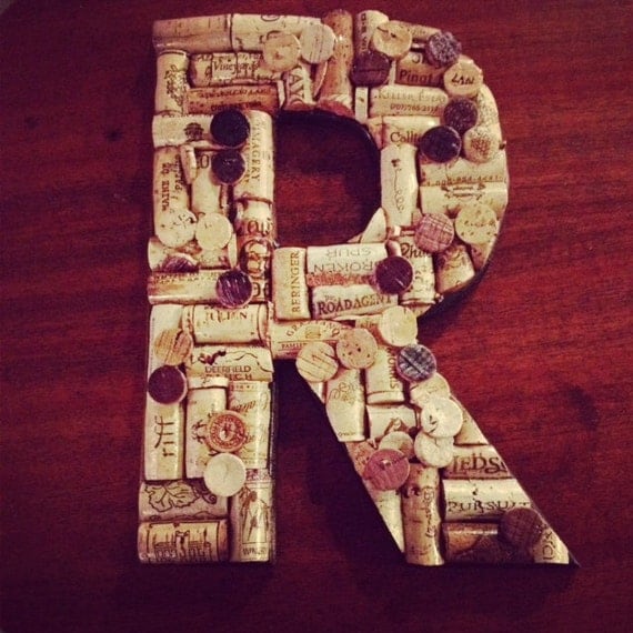 Hand Crafted Wine Cork Letters (Made to Order)