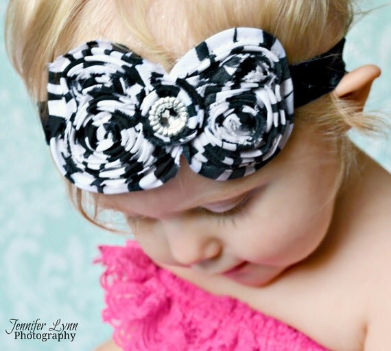 795 New baby girl zebra headband 648 Baby Girls Headband  Zebra Headband  Baby Headband 