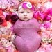 Baby Girls Headbands... Newborn Headbands... Pink Rosette Headband