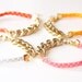 ON SALE: Arm Candy - Set of 2 - Gold chunky chain with leather braid Bracelet - 24k gold plated