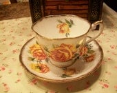 Yellow Rose Tea Cup and Saucer