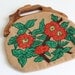 1940s Floral Tapestry Handbag / beige background