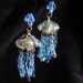 Fabulous Iridescent TINY BLUE GLEAMING Jellyfish Earrings