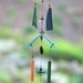 Blue Moon Recycled Beach Glass Wind Chime "One of a Kind" FREE SHIPPING