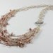 Seed beads necklace, multi strand beaded necklace, champagne necklace, multi strand seed beads necklace, teardrop beads necklace