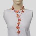 ON SALE. Colorful Flower Necklace with beads. Crochet Jewellery. Crochet belt. Hand made. Purple beads. Necklace. I love my mother...