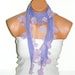 Personalized Design lilac Scarf. Turkish Fabric Fringed Guipure Scarf ..bandana,headband,wedding,bridal,authentic, romantic, elegant,