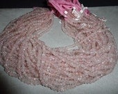Rose Quartz Hand Faceted Rondelle Bead Whole Strand  5mm - 5.5mm
