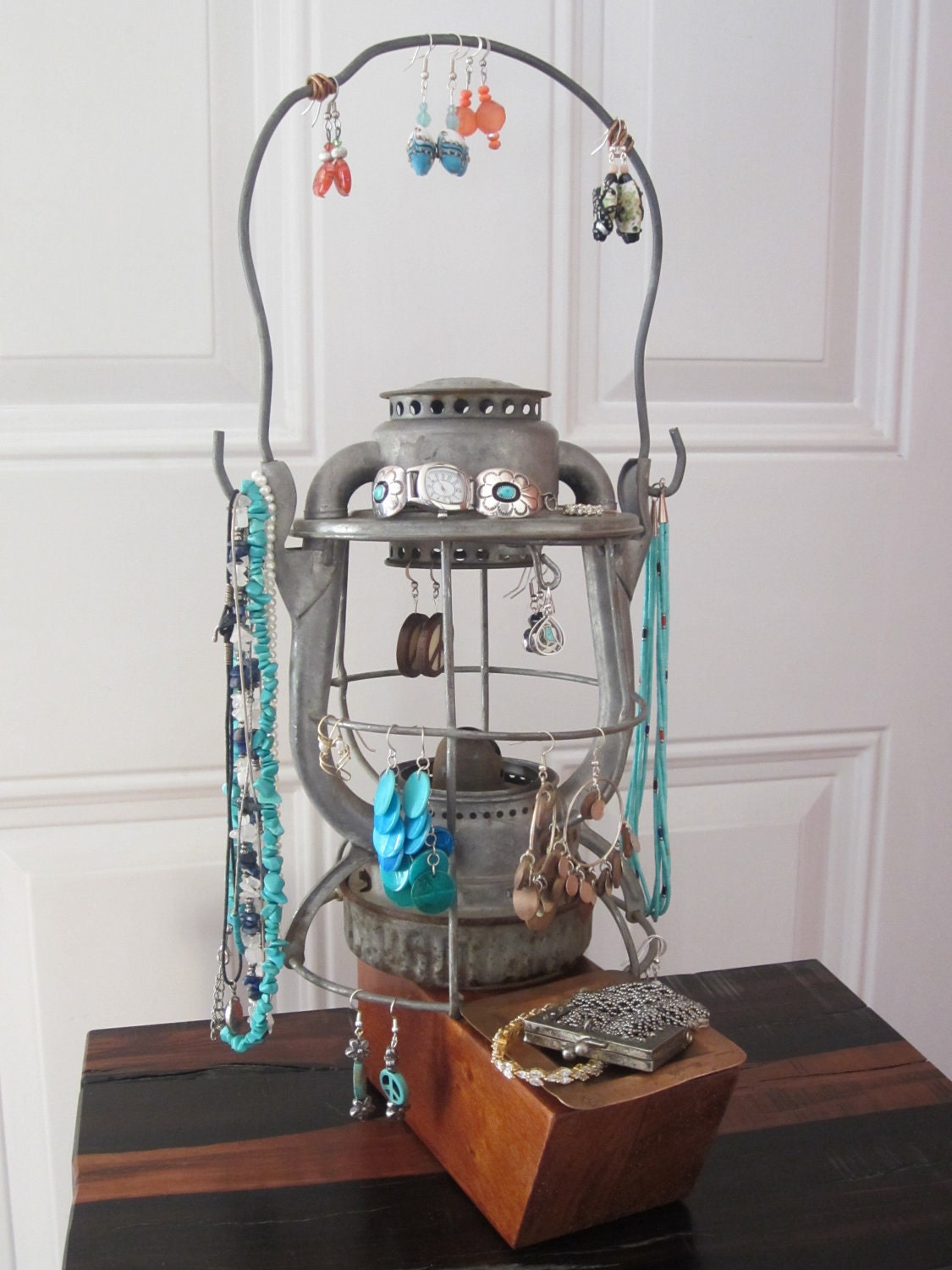 Vintage Lantern Jewelry Holder