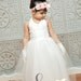 White Flower Girl Dress Vintage inspired