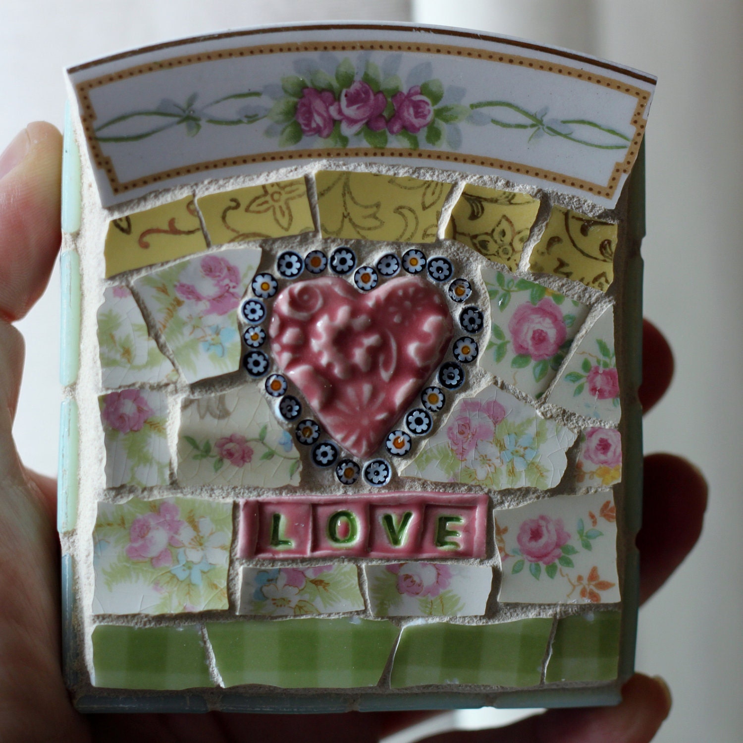 Love, valentine heart mosaic