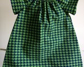 Infant Peasant Dress 0-3 Months Green/Blue Hounds Tooth