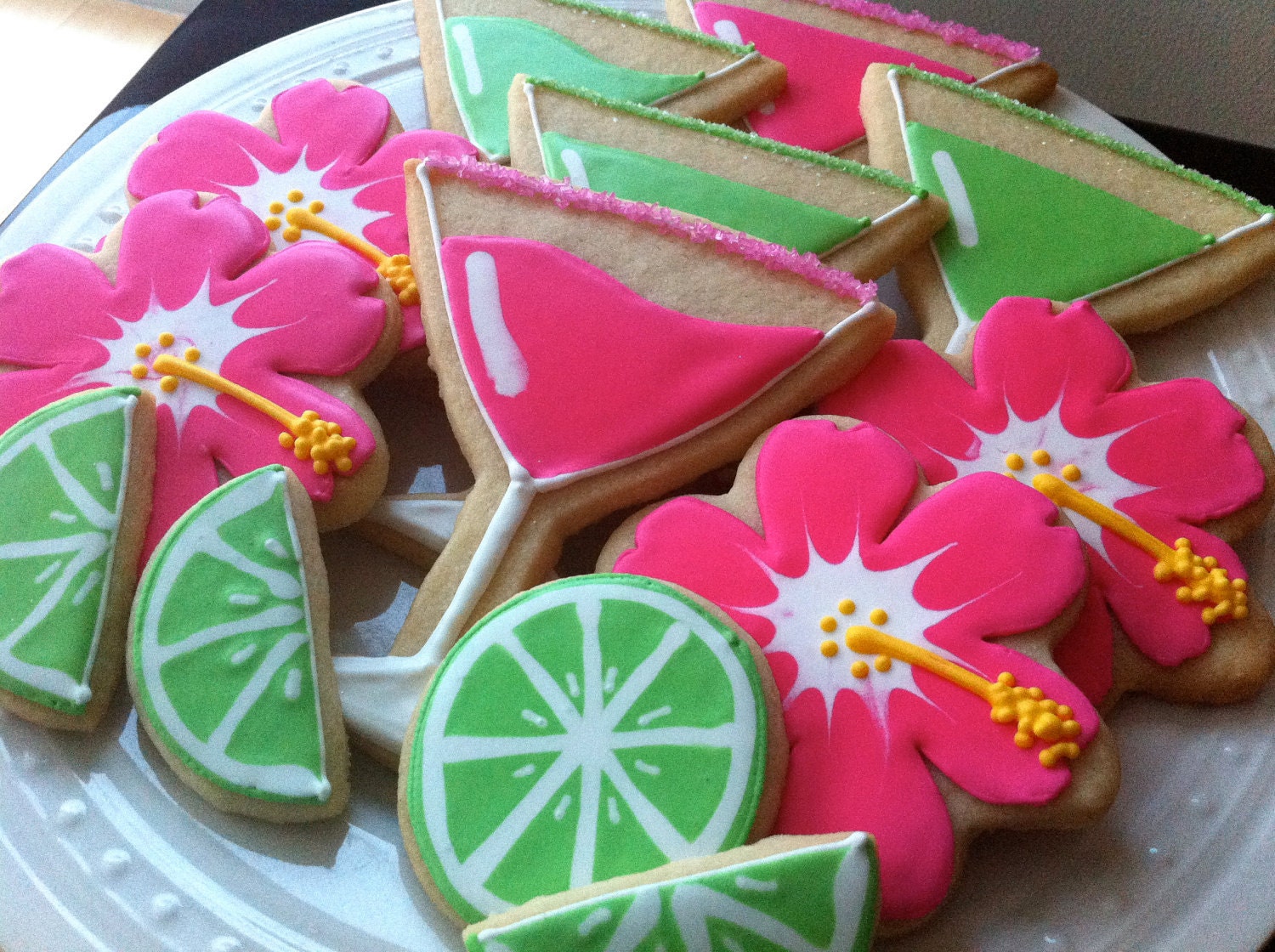 Summer Cocktail Party decorated cookies perfect for your martini pool party