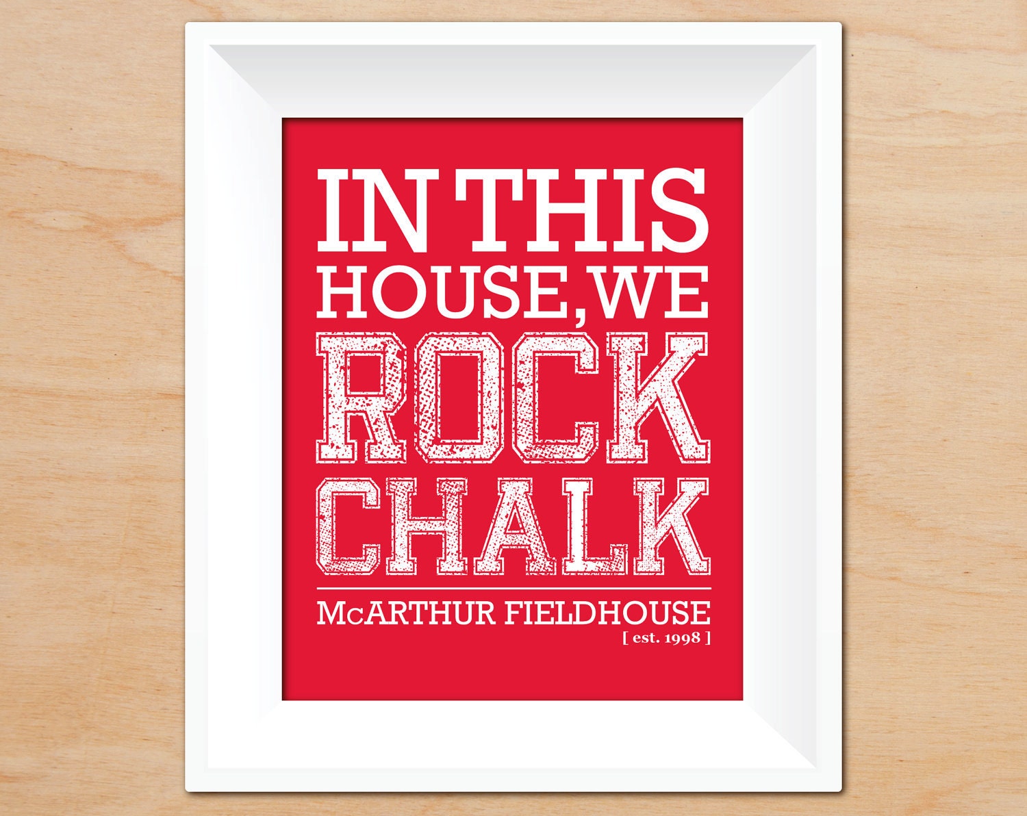 BOGO FREE In this House we Rock Chalk - Custom Family Name