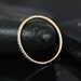 Priscilla14kt Rose Gold Ultra Thin Almost-All-Around Diamond Eternity Band