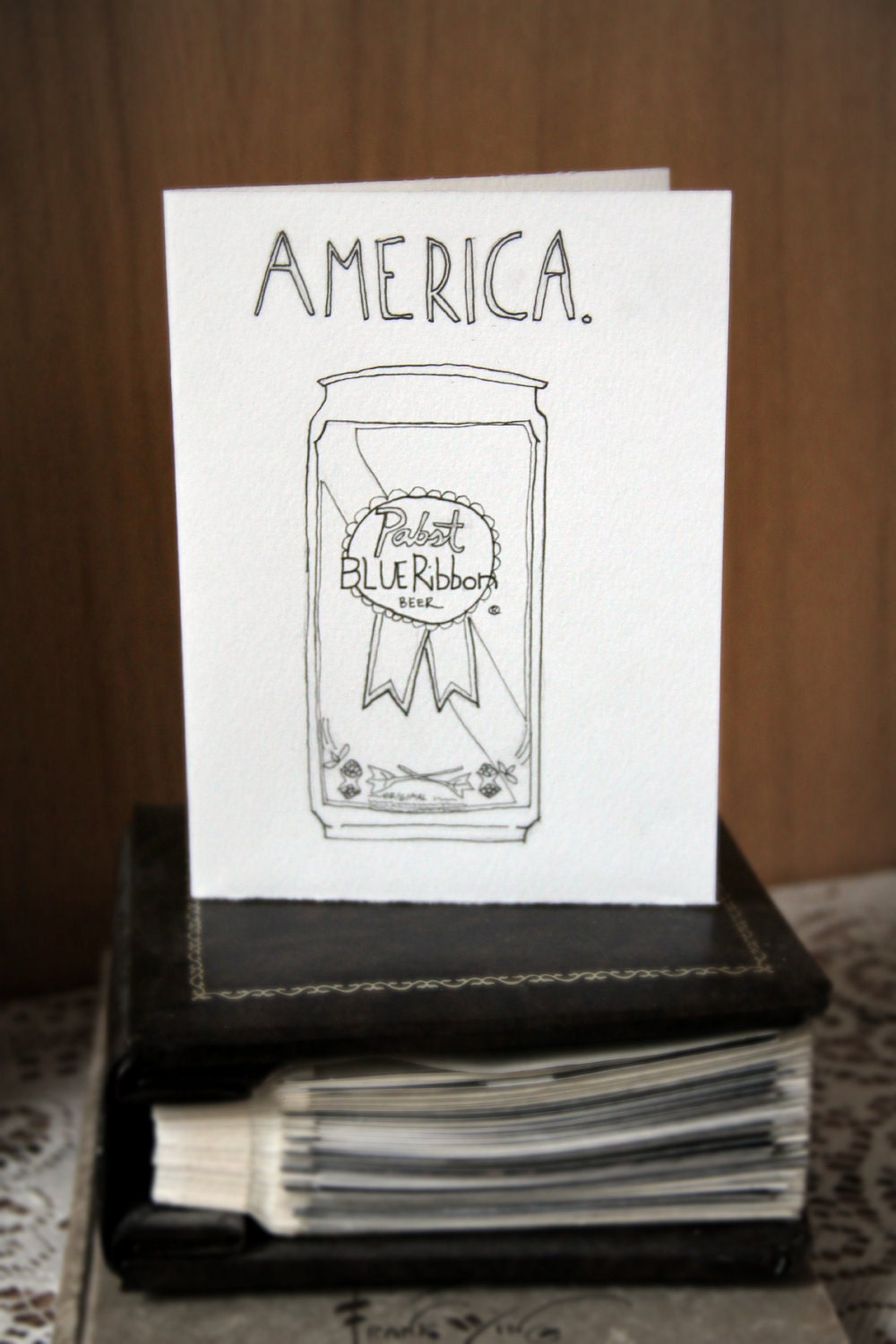 PBR Pabst Blue Ribbon Beer Card
