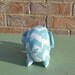 elephant stuffed animal - blue and white chevron