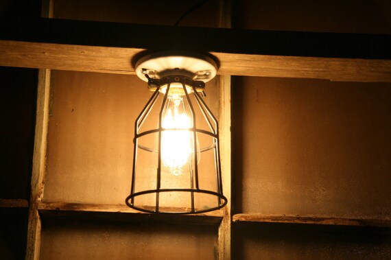 vintage industrial style porcelain light fixture with metal cage farmhouse ceiling items similar to industrial light vintage style porcelain mount fixture with rubber coated cage vintage industrial style porcelain light fixture with metal cage farmhouse ceiling items similar to industrial light vintage style porcelain mount fixture with rubber coated cage