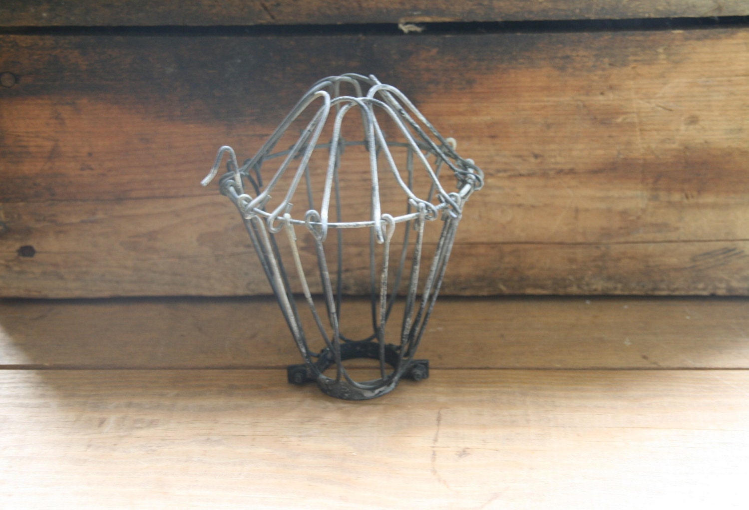 aged vintage style industrial wire cage guard by aged vintage style industrial wire cage guard by