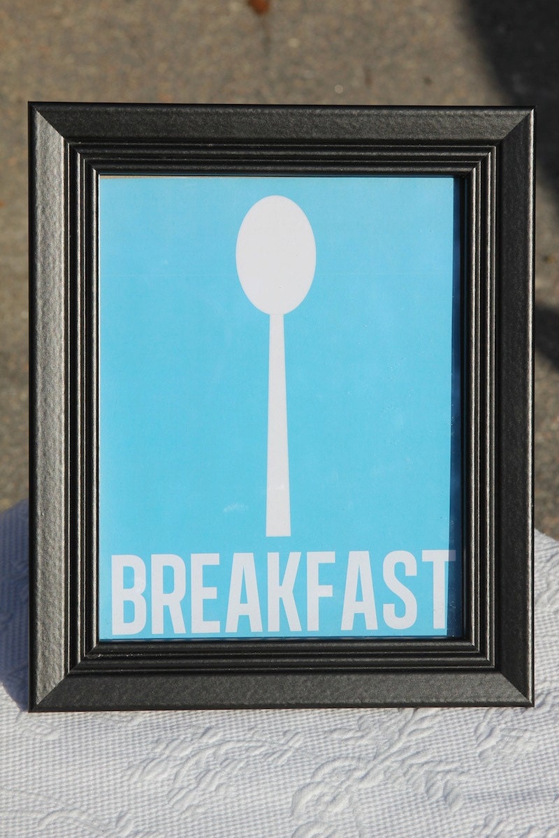 Breakfast- Cereal Spoon Art Print